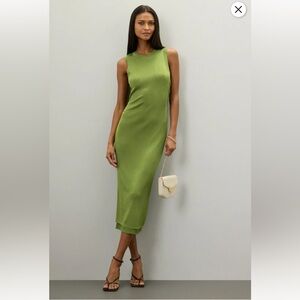 Atlein x RTR Green Knit Midi Dress Sz M